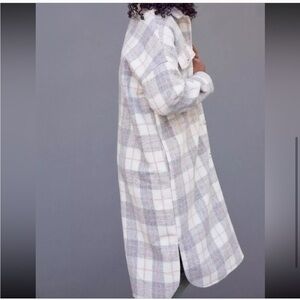 Anthropologie cozy long shacket!